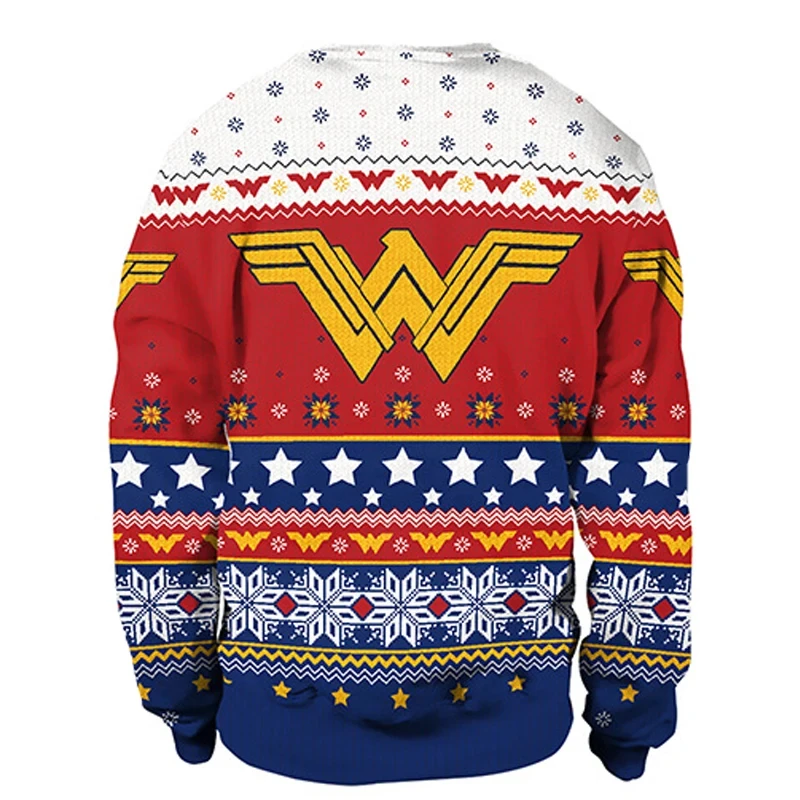 Mannen Vrouwen Oudejaarsavond Kerst Sweatshirt 3D Nieuwigheid Gedrukt Holiday Party Jumper Tops Koppels Trui Lelijke Kerst Sweate