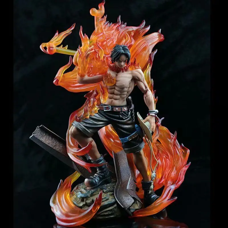 

Одна штука Пиратская навигация Gk сингулярность Ace Fire God Ace 1/6 светящаяся статуя наконечник