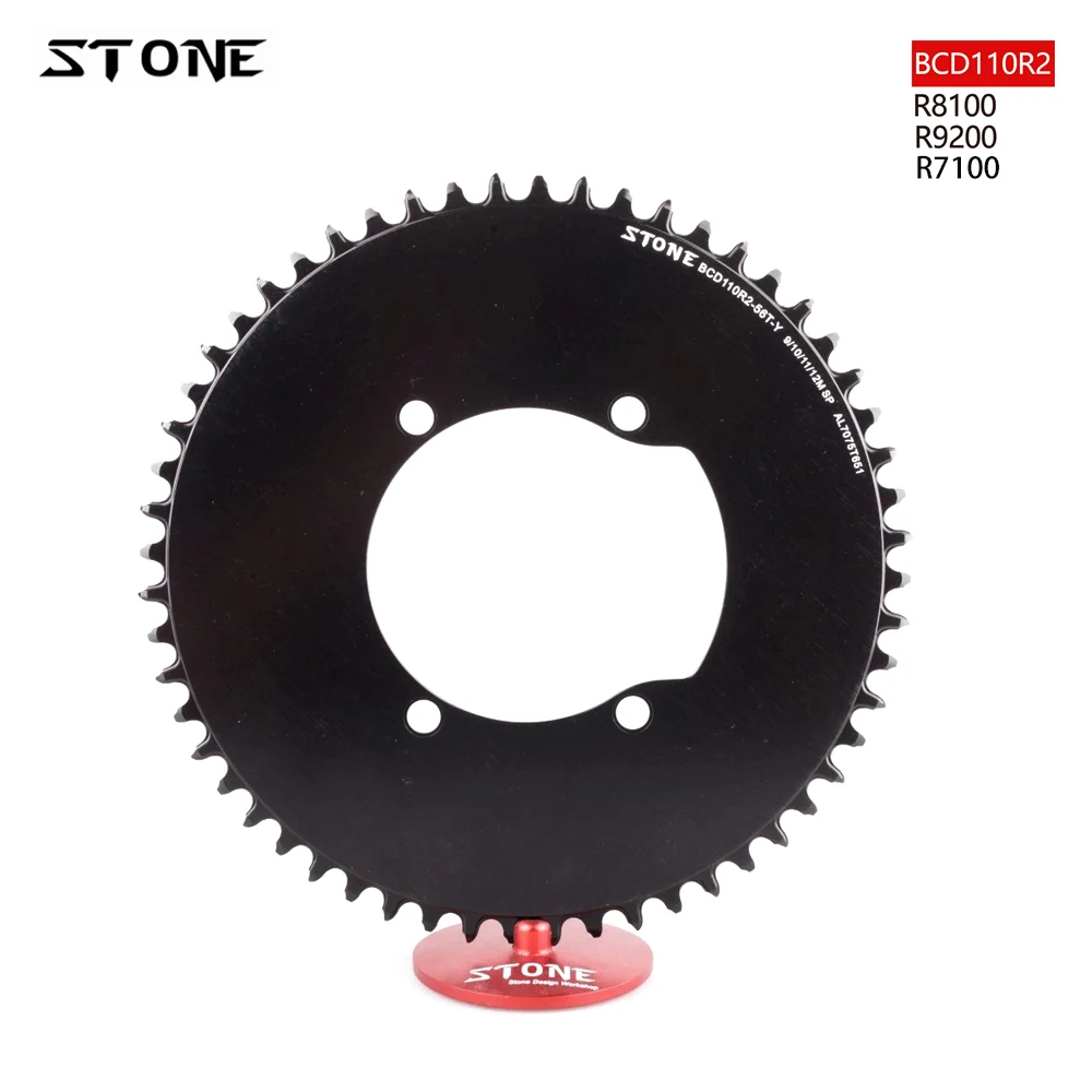 Stone Single Circle Road Bike Chainring BCD110 110mm Chain Ring 4 Bolts Aero for Ultegra R8100 Dura Ace R9200 Cranks Chainwheel