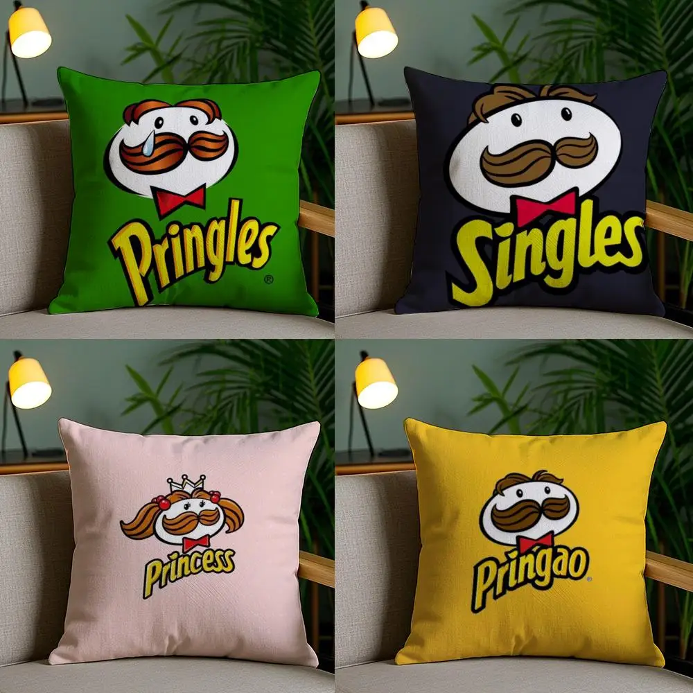 P-pringLess Fashion Brand Pillow Case Cushion Cover Soft Washable Pillow Case Multi-Scene For Couch Bed Travel Office Use
