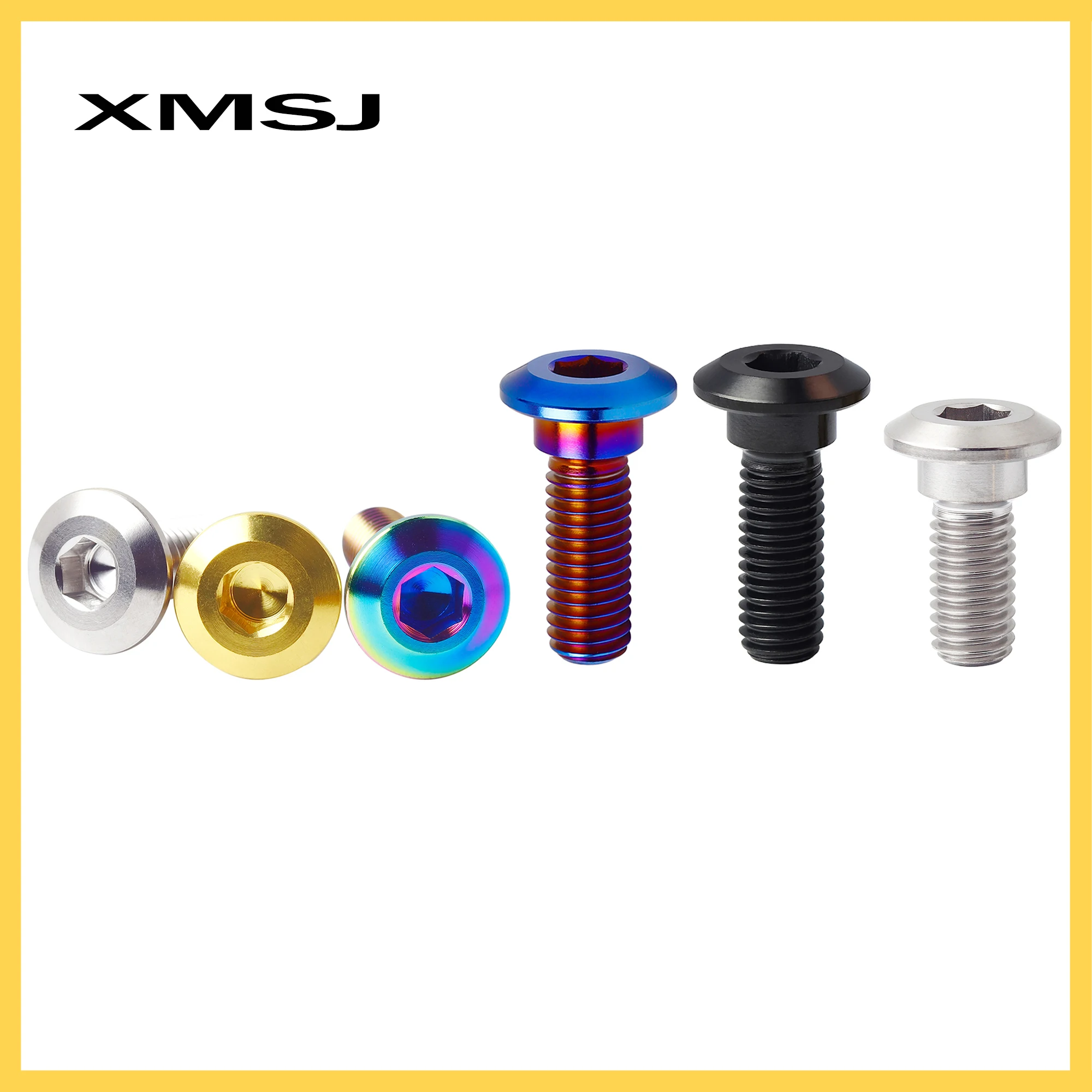 XMSJ Titanium Motorcycle Brake Disc Screw Disc Brake Rotor Bolts Fastener M8*20 25 30mm for Suzuki Floating Wheel Disk Fixing