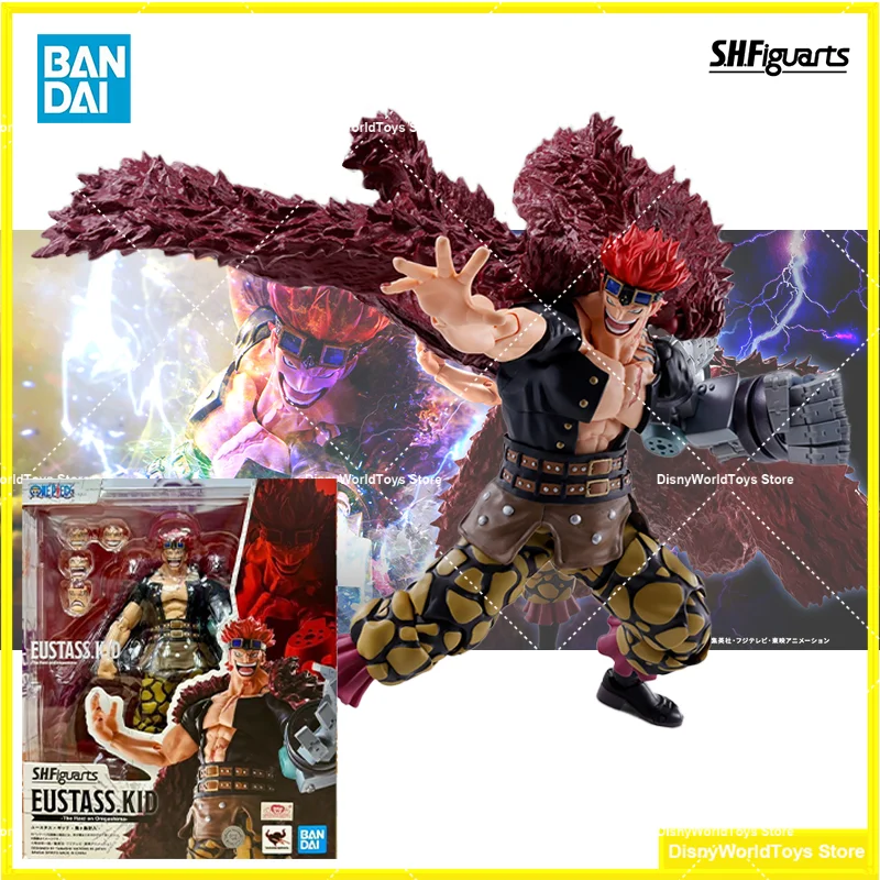 Bandai S.H. figuarts 100% SHF eustass KID One The Raid onigashima In Stock Anime โมเดลฟิกเกอร์ของเล่น