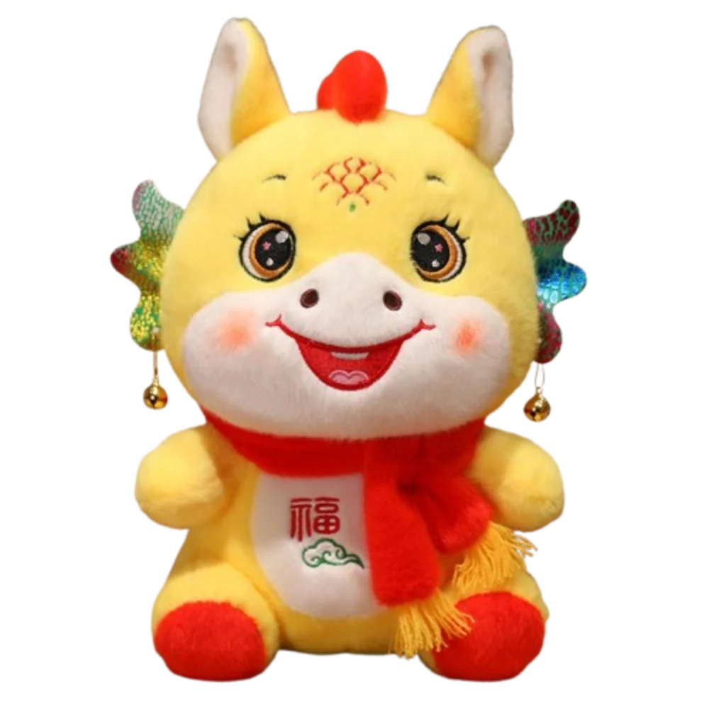 

2026 год лошади, фигурка зодиака, лошади с буквенным принтом, мягкие игрушки Lucky Pony, декоративные реалистичные талисманы года лошади