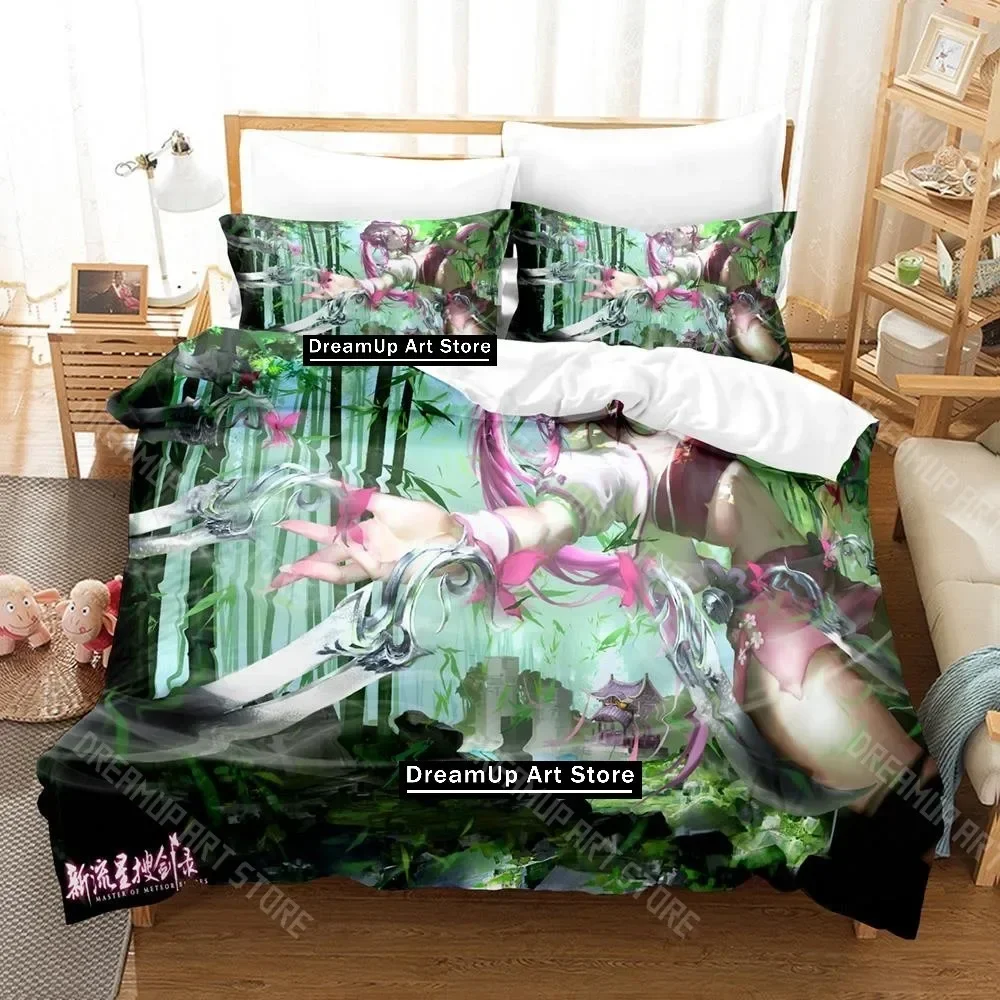 

3D Print Master of Meteor Blades Bedding Set Single Twin Full Queen King Size Bed Set Adult Kid Bedroom Duvetcover Sets Anime