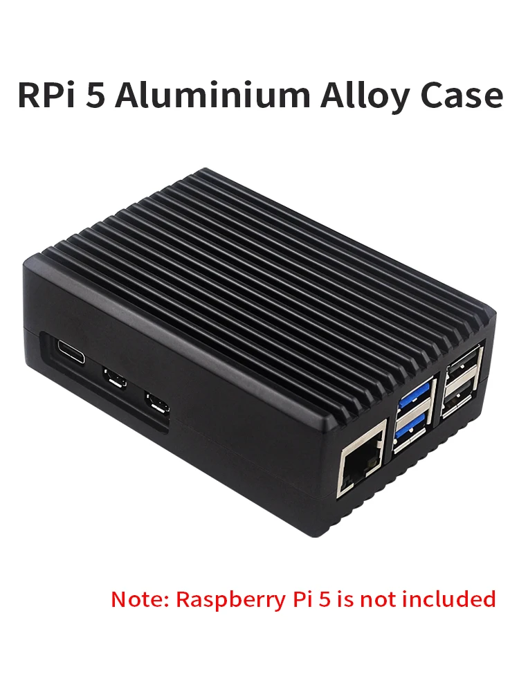Obudowa ze stopu aluminium Raspberry Pi 5. Metalowa obudowa z radiatorami silikonowymi. Pasywna obudowa chłodząca do Raspberry Pi 5. — zdjęcie produktu 7