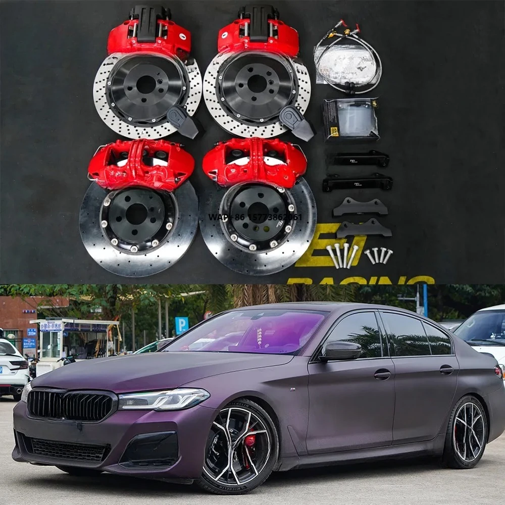 

TEiRacing 380*32mm Front 6 Piston and 380*28mm Rear 4 Piston with E-brake Caliper Auto BBK Brake System for 540i 19 Inch Rim