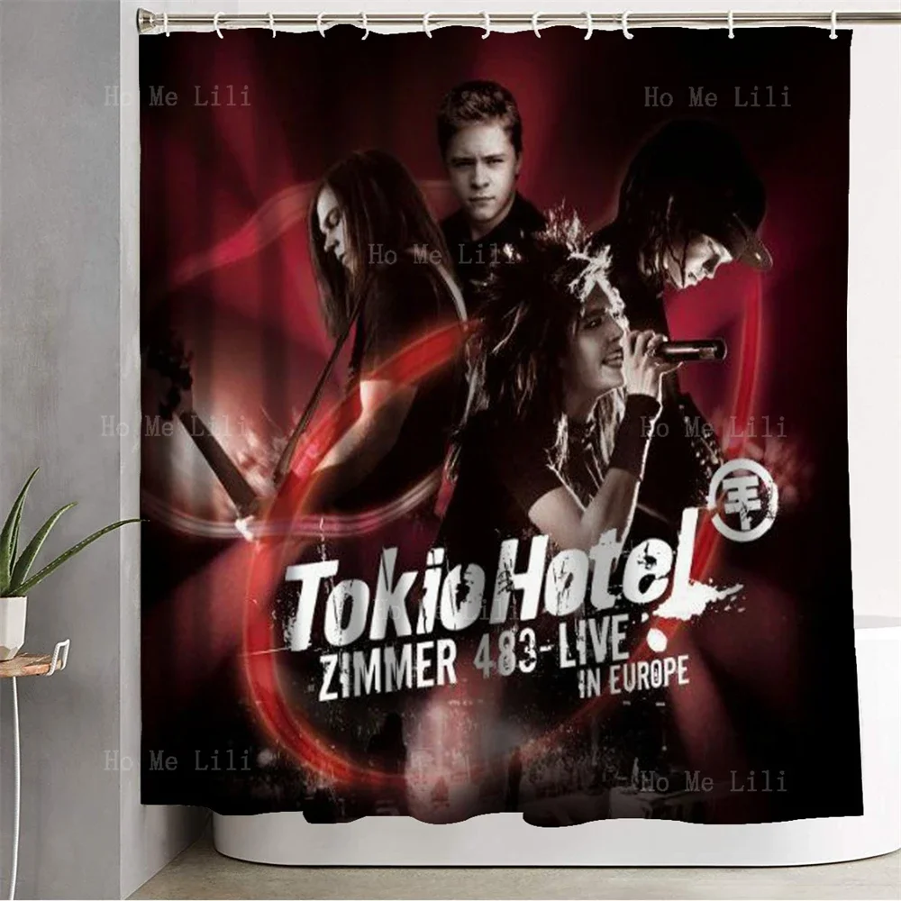 Tokyo Hotel Music Album Queer Souvenirs Famous German Rock Band Shower Curtain For Bathroom Decor