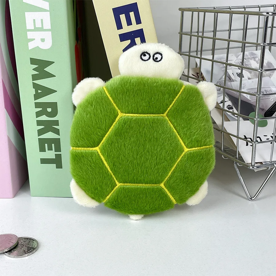 Creative Children Coin Purse Cute Marine Animals Turtle Plush Doll Pendant Cartoon Mini Turtle Students Portable Coin Purse