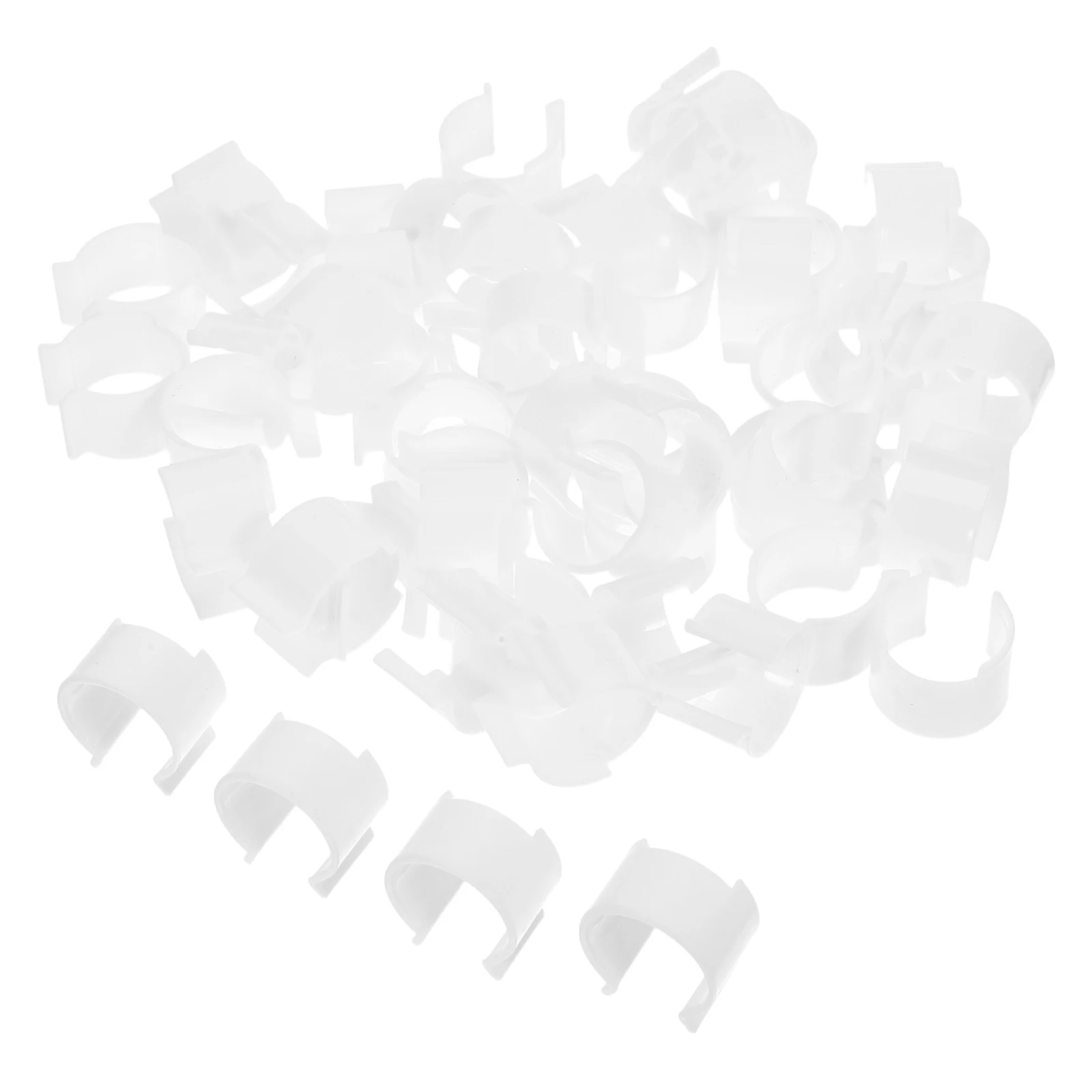 

50 Pcs Makeup Remover Pump Head Clamp Travel Bottles Plastic Leakproof Lotion Buckles