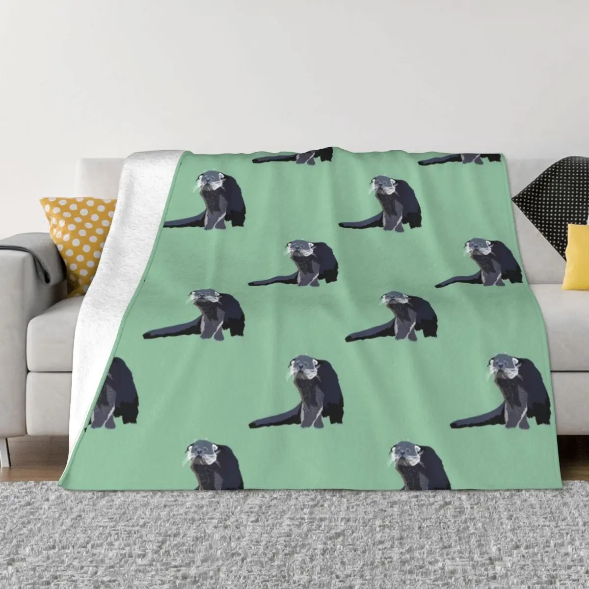 

B is for Binturong Throw Blanket Moving Blanket Blanket Sofa Thermal Blanket Cute Blanket