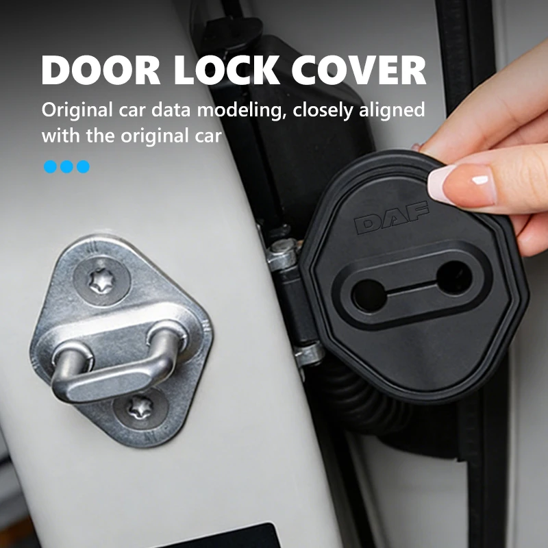 Universal Car Silicone Door Lock Anti-Collision Cover Accessories For DAF XF 95 105 CF LF VAN view 4
