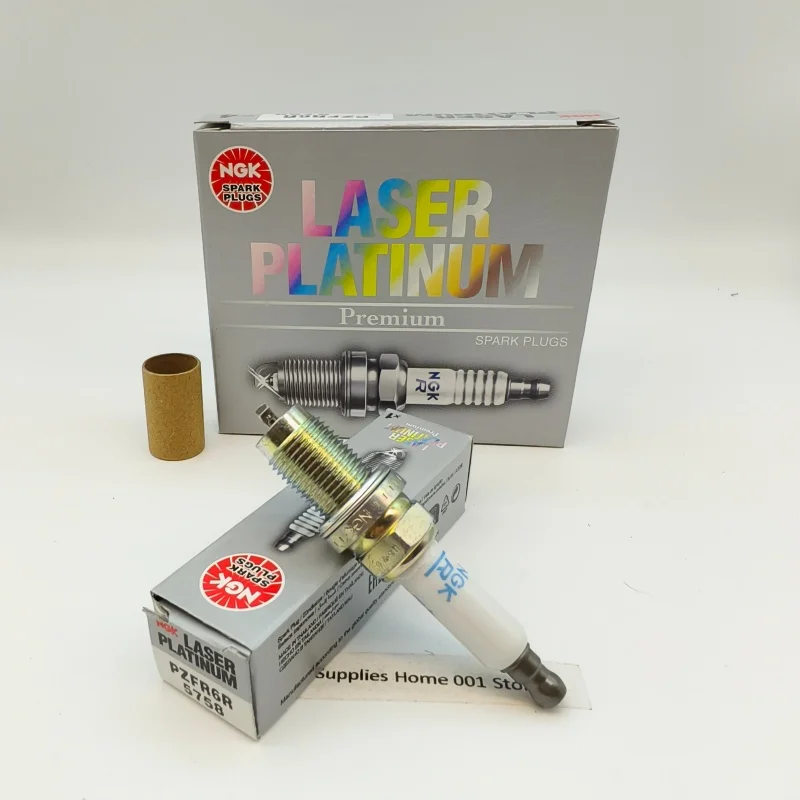 4 個オリジナル NGK PZFR6R 5758 真新しいレーザーデュアルプラチナ