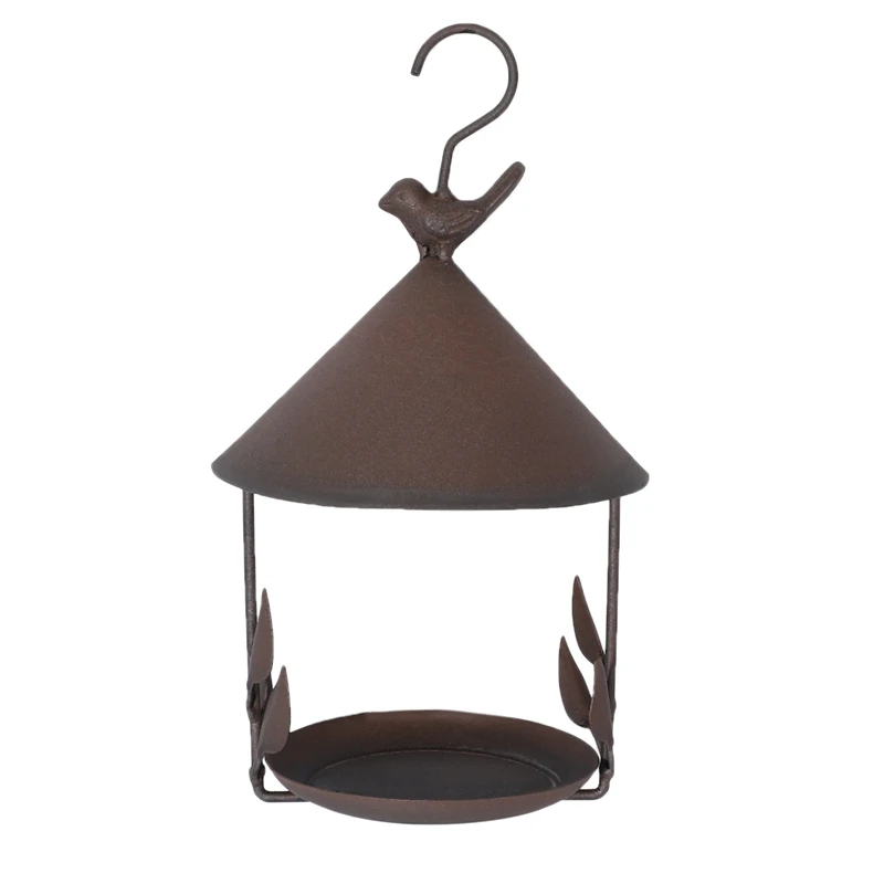 

Bird Feeder Bird Outdoor Iron Rainproof Windproof Hanging Style Feeder For Various Pet Birds Feeding Supplies