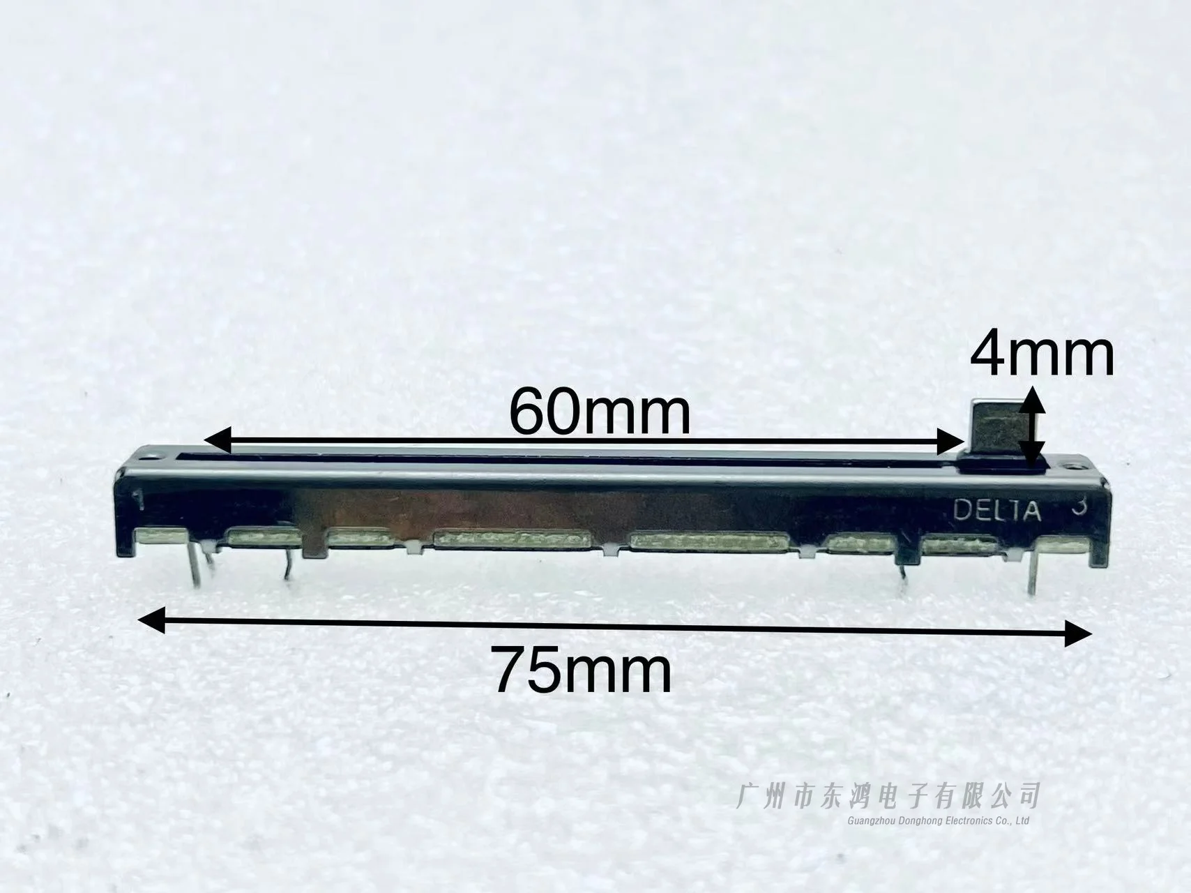 DELTA 75MM STRAIGHT SLIDE POTENTIOMETER FADER STROKE 60MM