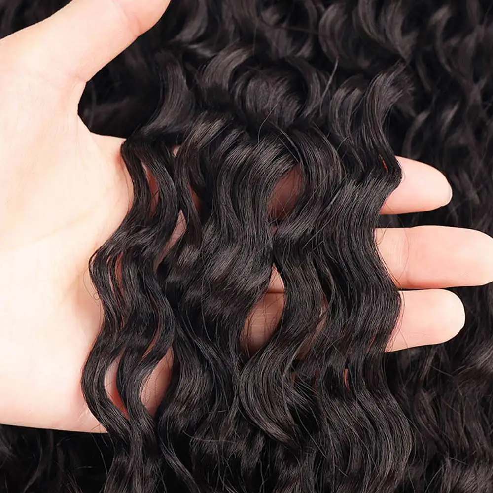 Long Loose Water Wave Ponytail Synthetic Drawstring Puff Ponytail Extensions For Women Clips In Wrap Around Curls Ponytail 150g