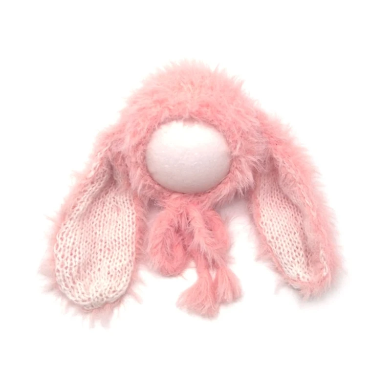 B2EB, accessoires Costume fête Photo pour bébé, chapeau lapin avec chapeau à longues oreilles en coton respirant