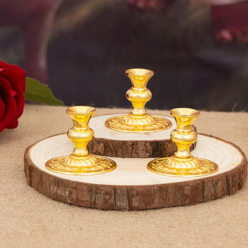 حامل شموع أرثوذكسية، حامل شموع ديكور ديني ذهبي، مصنوع من سبائك الزنك لرسومات الكنيسة والديكور الروحي المنزلي