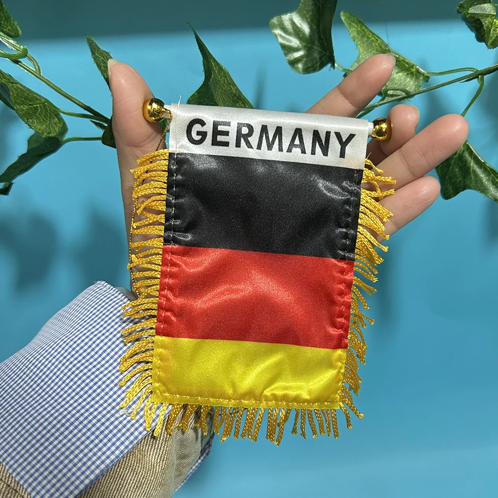 SKY FLAG Germany Car Window flag 8*12cm Polyester double side printed Germany Emblem Hanging pennant Flags Germany Mini flag - view 5