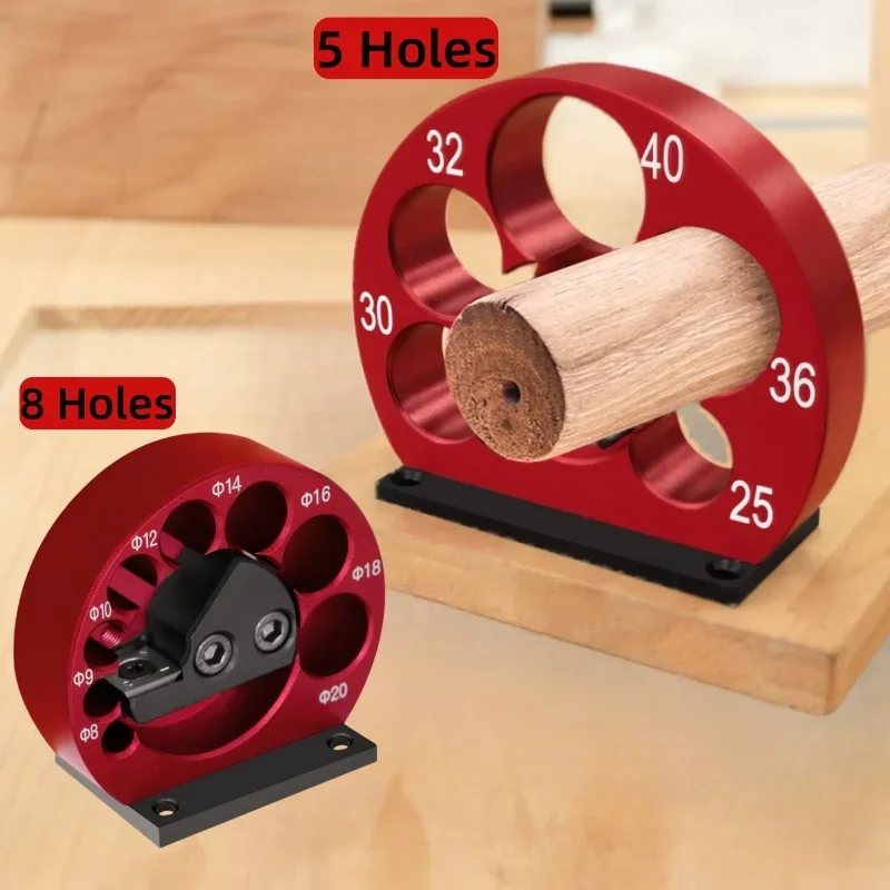 New 5-Hole/8-Hole Design Adjustable Dowel Maker Jig Dowel Cutter, Electric Drill Milling Cylindrical Woodworking Tool