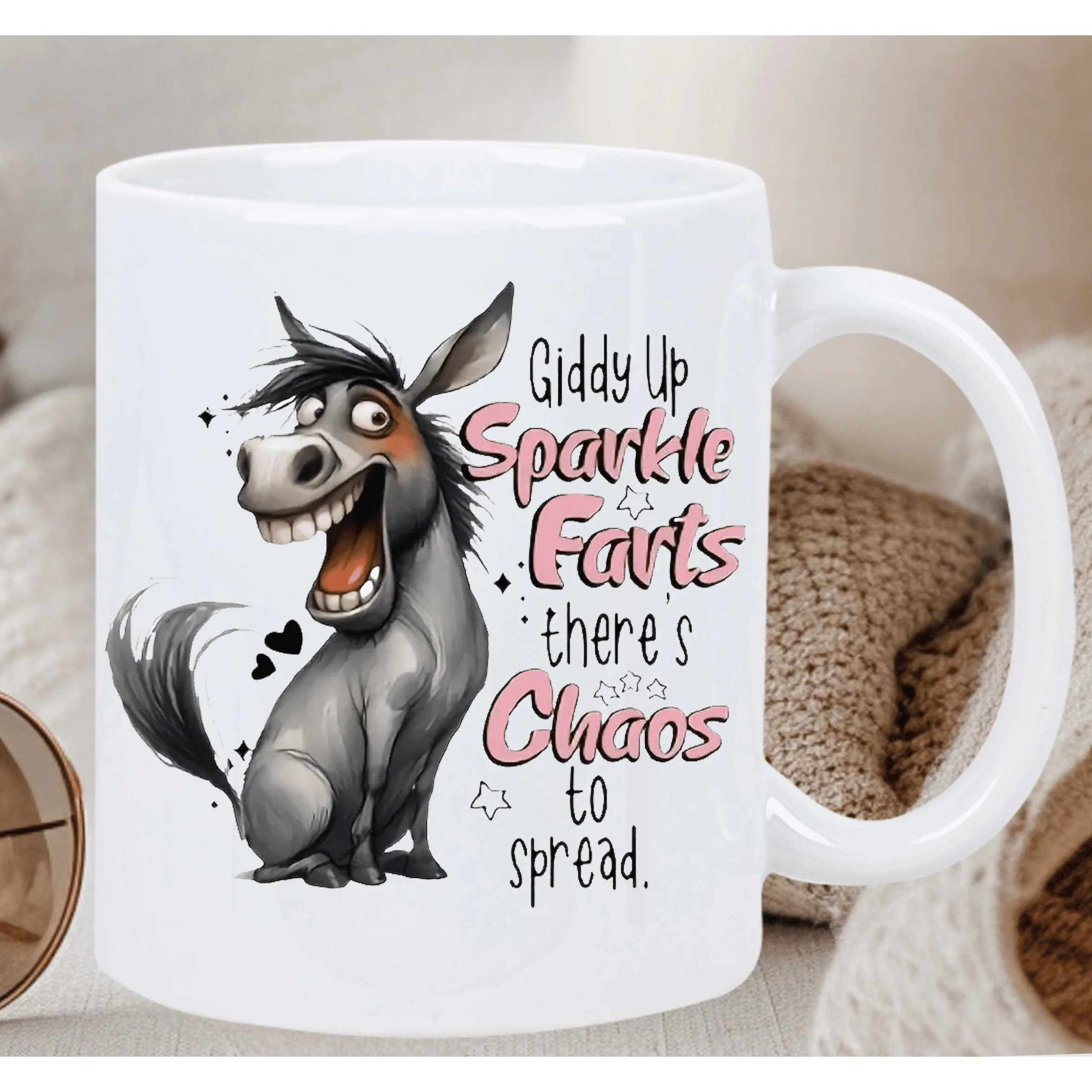Charming Donkey Ceramic Coffee Mug - Ideal for Everyday Use & Unique Gift for All Ages view 2