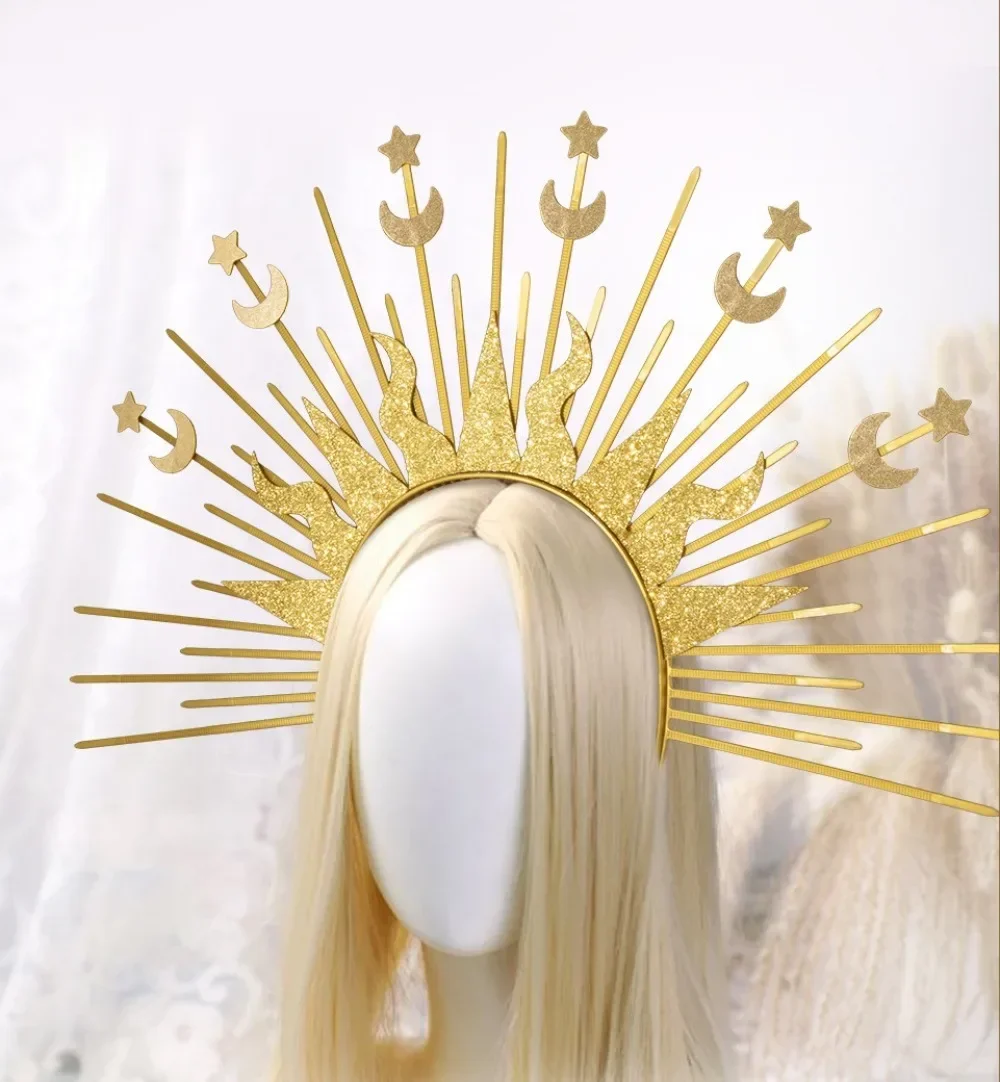 New Halo Crown Moon Stars Goddess Headband Celestial Crowns  display picture 3
