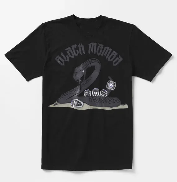 

Novelty Black Mamba 5 Rings T-Shirt 100% Cotton O-Neck Summer Short Sleeve Casual Mens T-shirt Size S-3XL