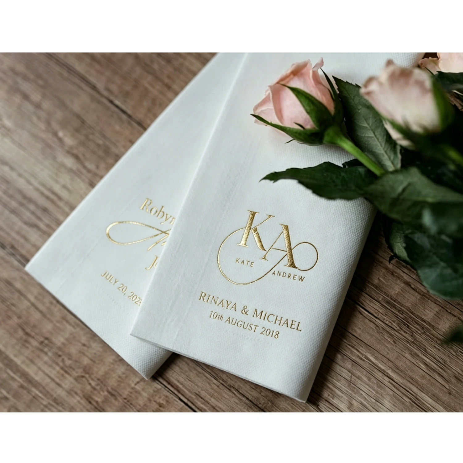 

Салфетки Sheepsew, 100 шт., с золотым тиснением, имитация льна, одноразовые, персонализированные для свадьбы