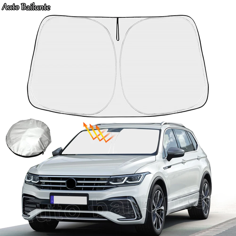 Car Windshield Sun Shade Cover Sunshade Visor For VW Volkswagen Tiguan 2018 2019 2020 2021 2022 2023 Accessories