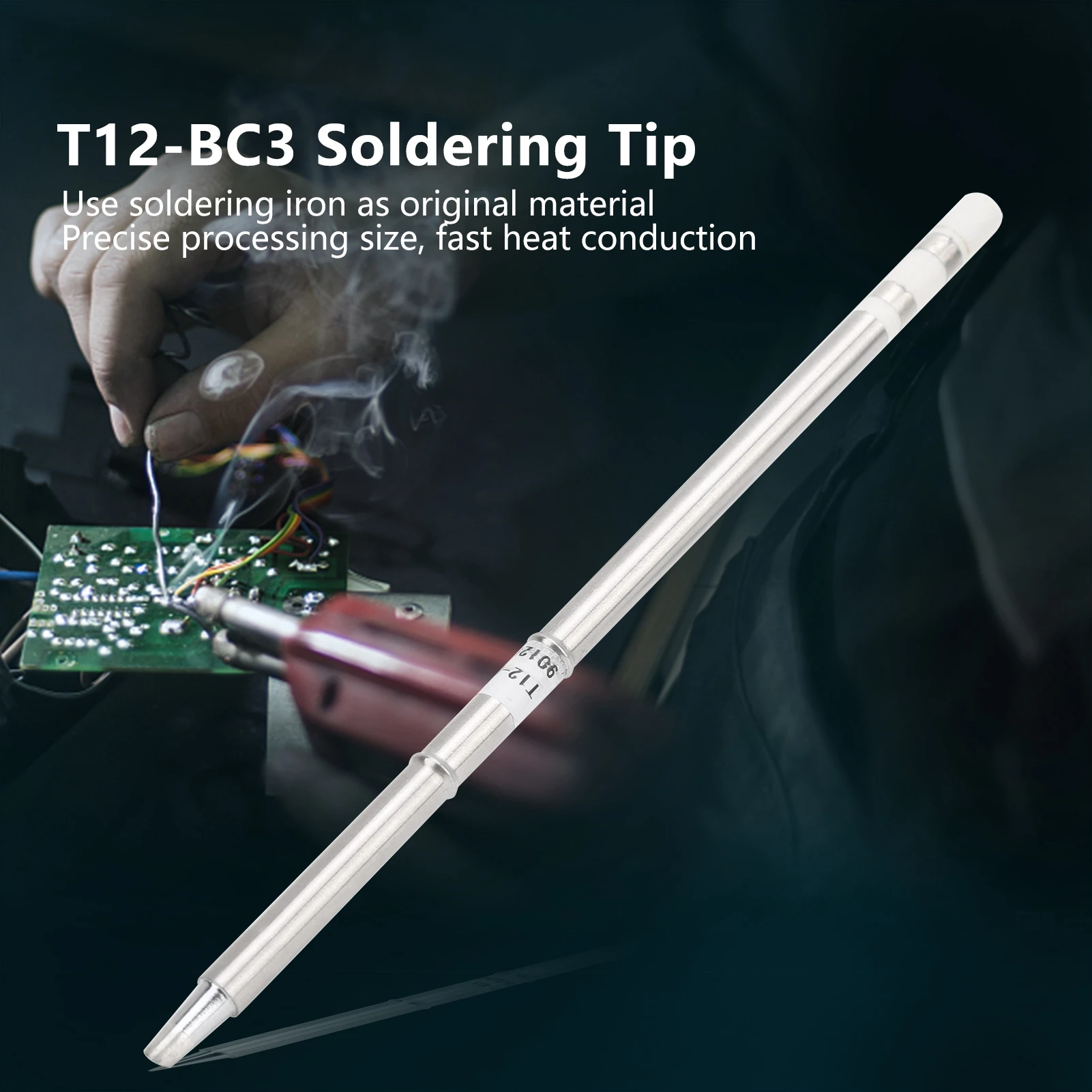Solder Iron Head T12‑BC3 Soldering Tip Solder Iron Head Replacement Fast Heat Conduction Hardware Tool T12‑BC3 Soldering Tip