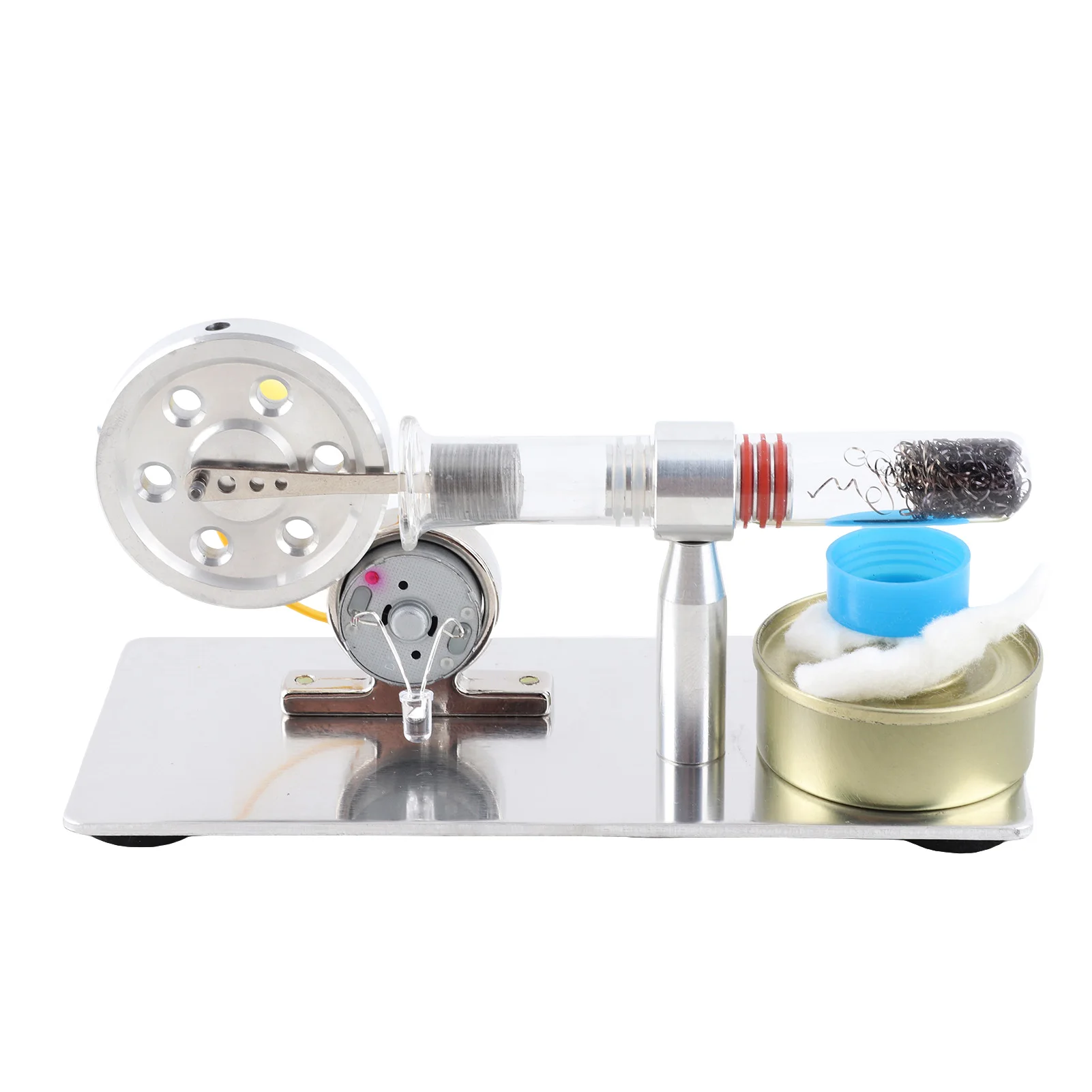 Educational  Single Cylinder Sterling Engine Model Steam Power Physics Science Laboratory Teaching Tool Stirling Engine Model