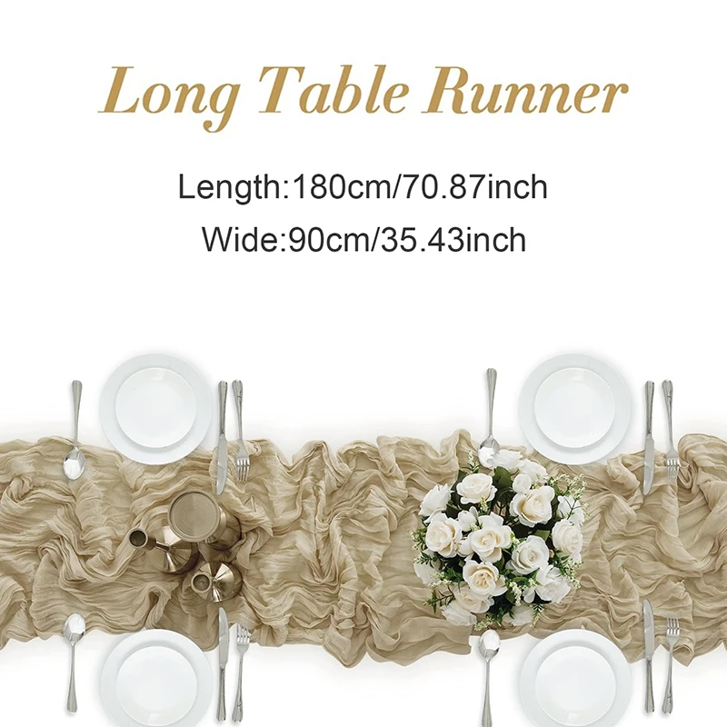 90*180cm Käsetuch Bohemian Polyester Tisch läufer, plissierte atmos phä rische Tisch läufer, Home Esstisch Zimmer Hochzeit Dekor