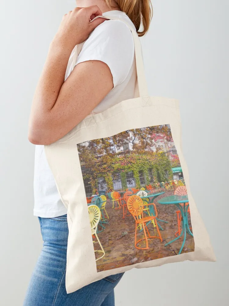 

Autumn on the Terrace Tote Bag reusable shopping bag hand bag custom fabric sacs de shopping