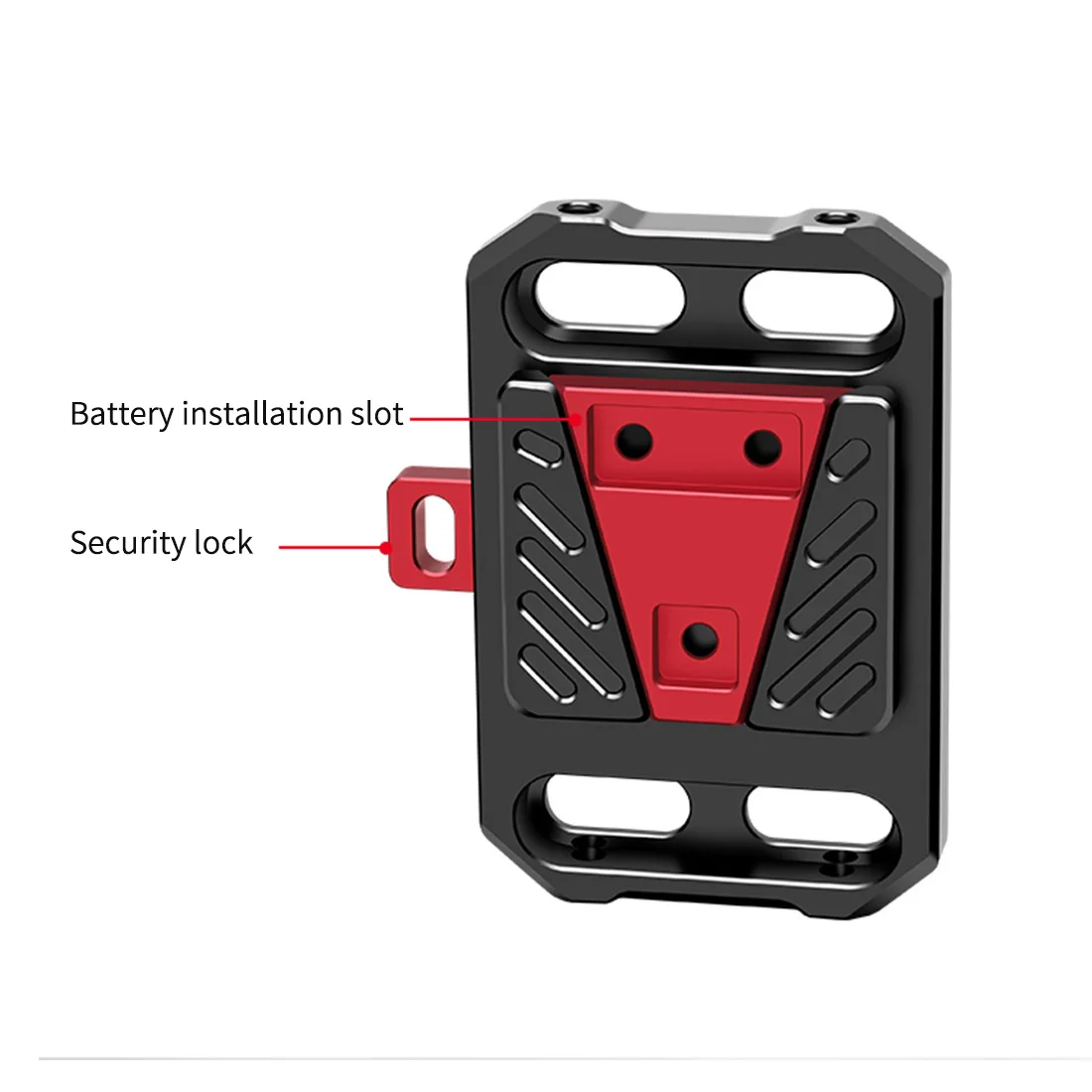 Aluminium-Schnellwechsel-V-Lock-Akku-Montageplatte mit 15-mm-Stangenklemme für Fotografie-DSLR-Kameras, Rig-Schiene und Follow-Focus-System – Detail 3