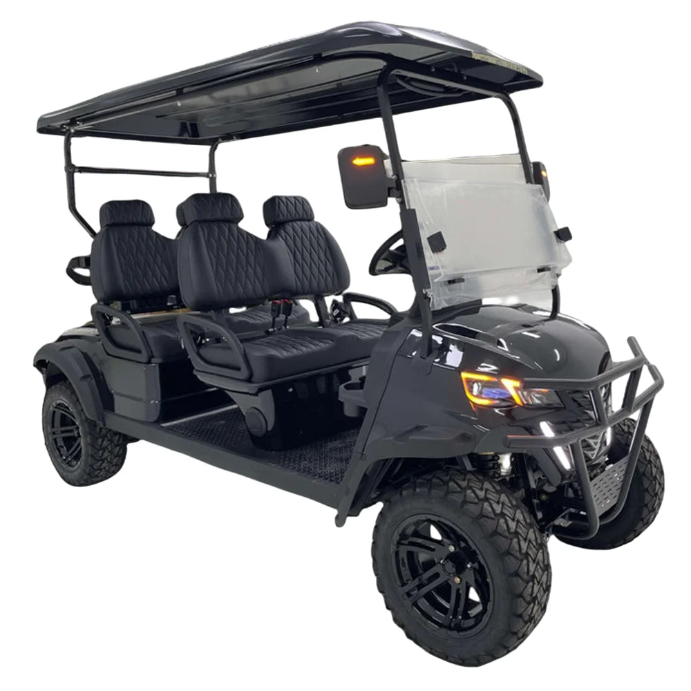 2024 New 4+2 6 Seater Electric Carts Utility Vehicle Off Road Buggy for Sale 4000w 5000w Golf Carts Electric