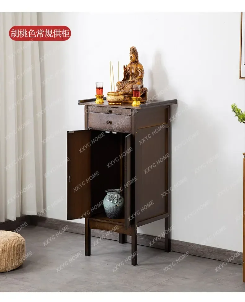XXNew Chinese vertical cabinet modern light luxury small simple household heightening table Buddhist platform