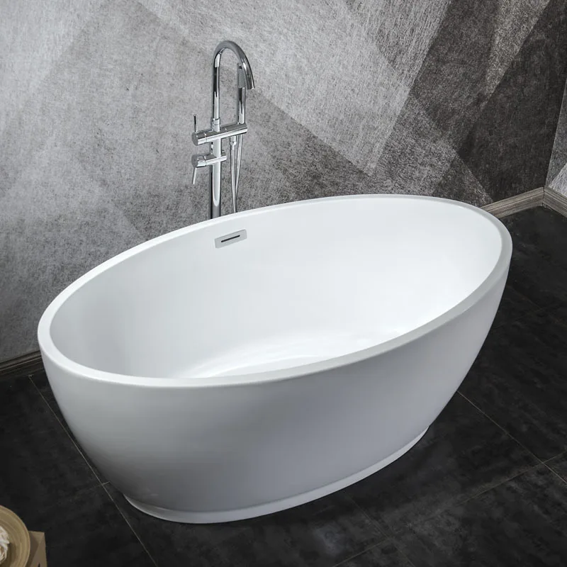 

Сантехника Hanliu, яйцо типа, независимая акриловая одиночная ванна для взрослых, отель, инженерные инструменты, удобная ванна для замачивания