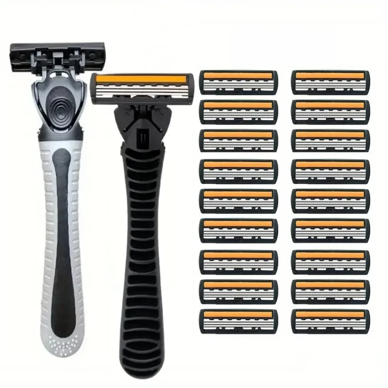 3-layer Stainless Steel Blade Men Razor Washable For Travel For Home Shaver Manual Shave Razors For Daily Face Care