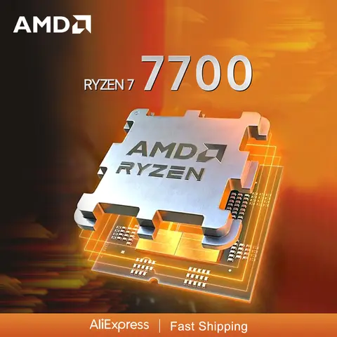 AMD Ryzen 7 7700 8-Core 16-Thread Gaming CPU Processor 3.8GHz 40MB Cache Socket AM5 New R7 7700 100-000000592 but no Cooler