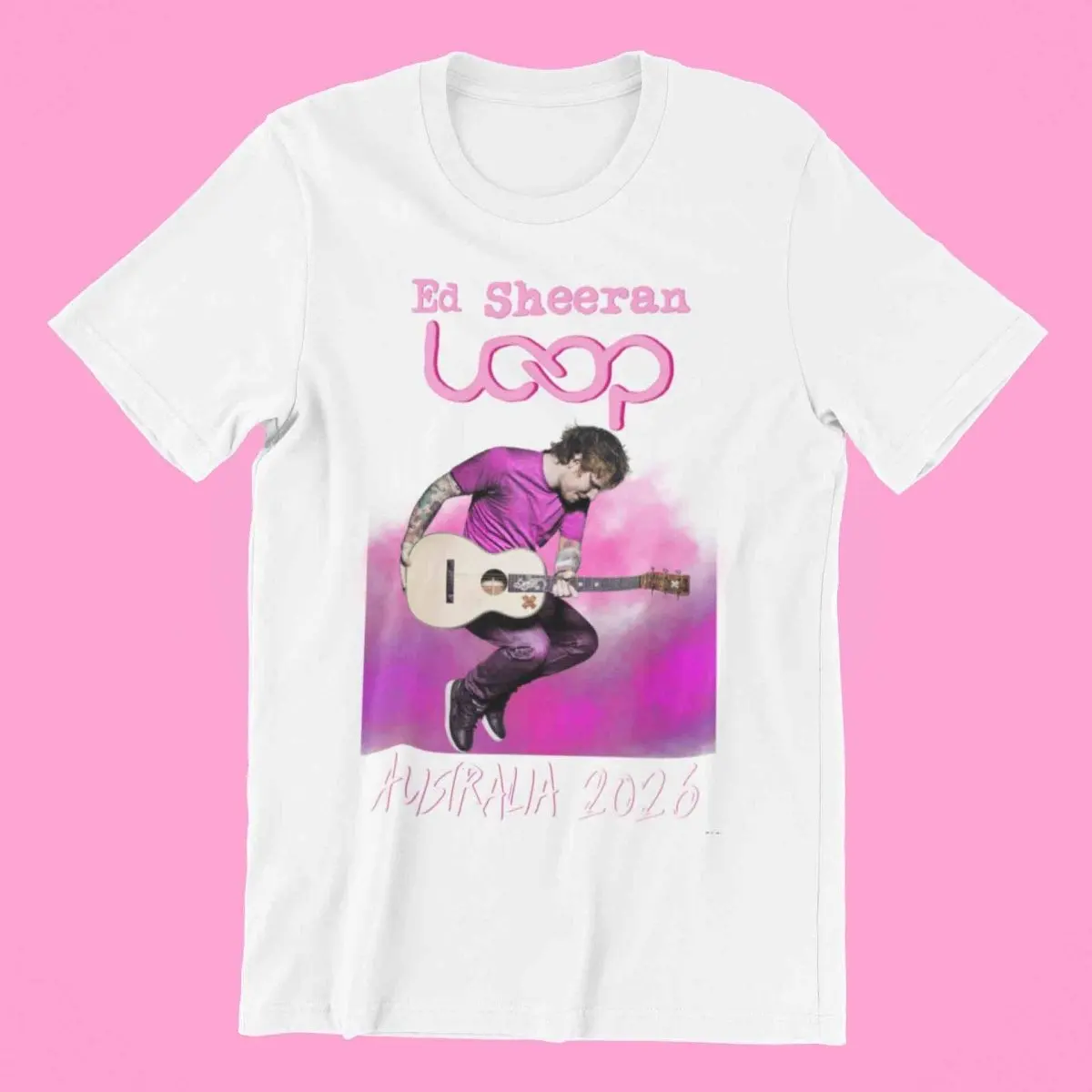 Ed Sheeran Merch T-Shirt Loop Tour 2026 Signature Tee Übergroßes Y2k Kurzarm Streetwear Shirt Coole Mode T-Shirt Top T-Shirts