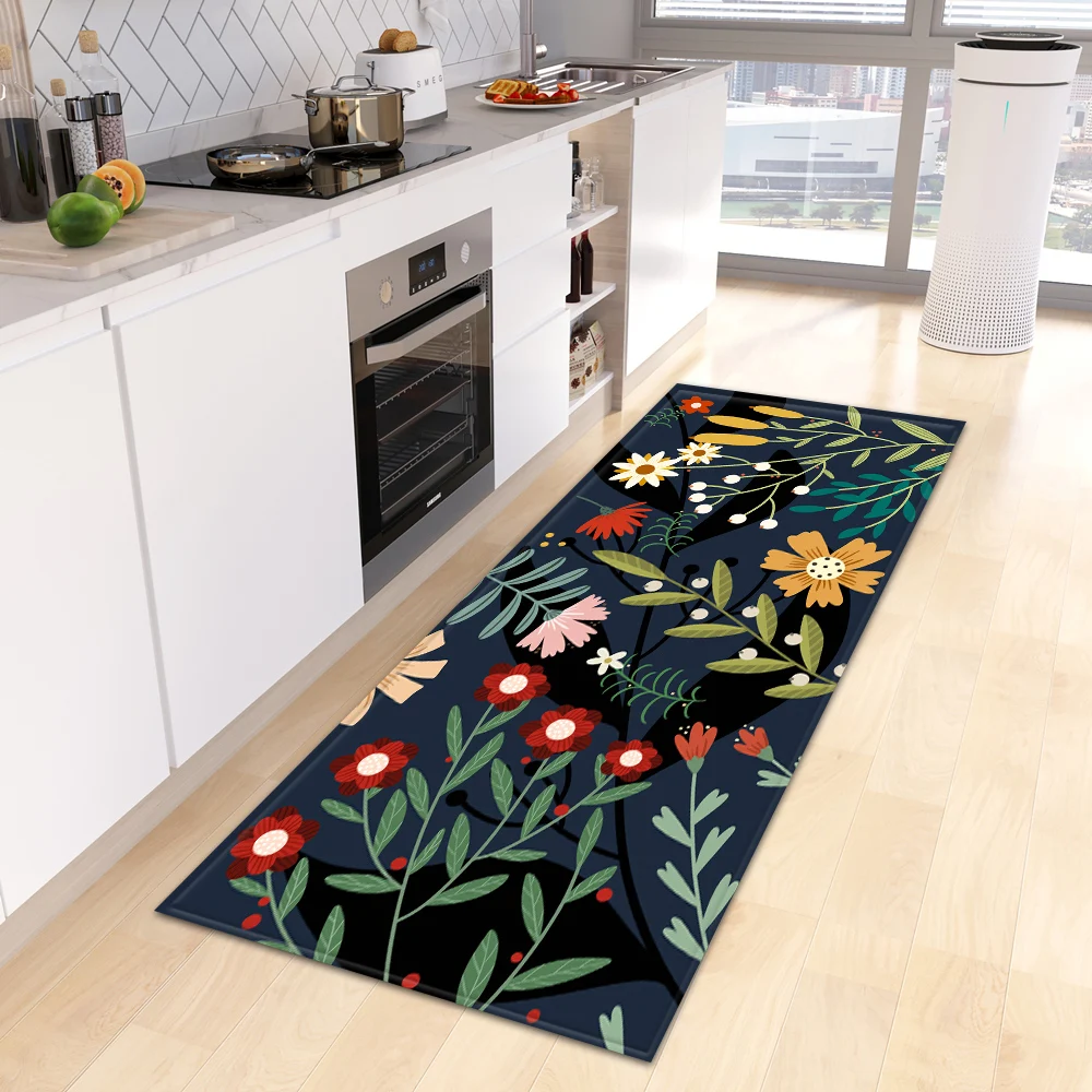 Kitchen Floor Mat Home Living Room Children Bedroom Decoration Long Carpet Hallway Doormat Entrance Door Bath Anti-Slip Foot Rug