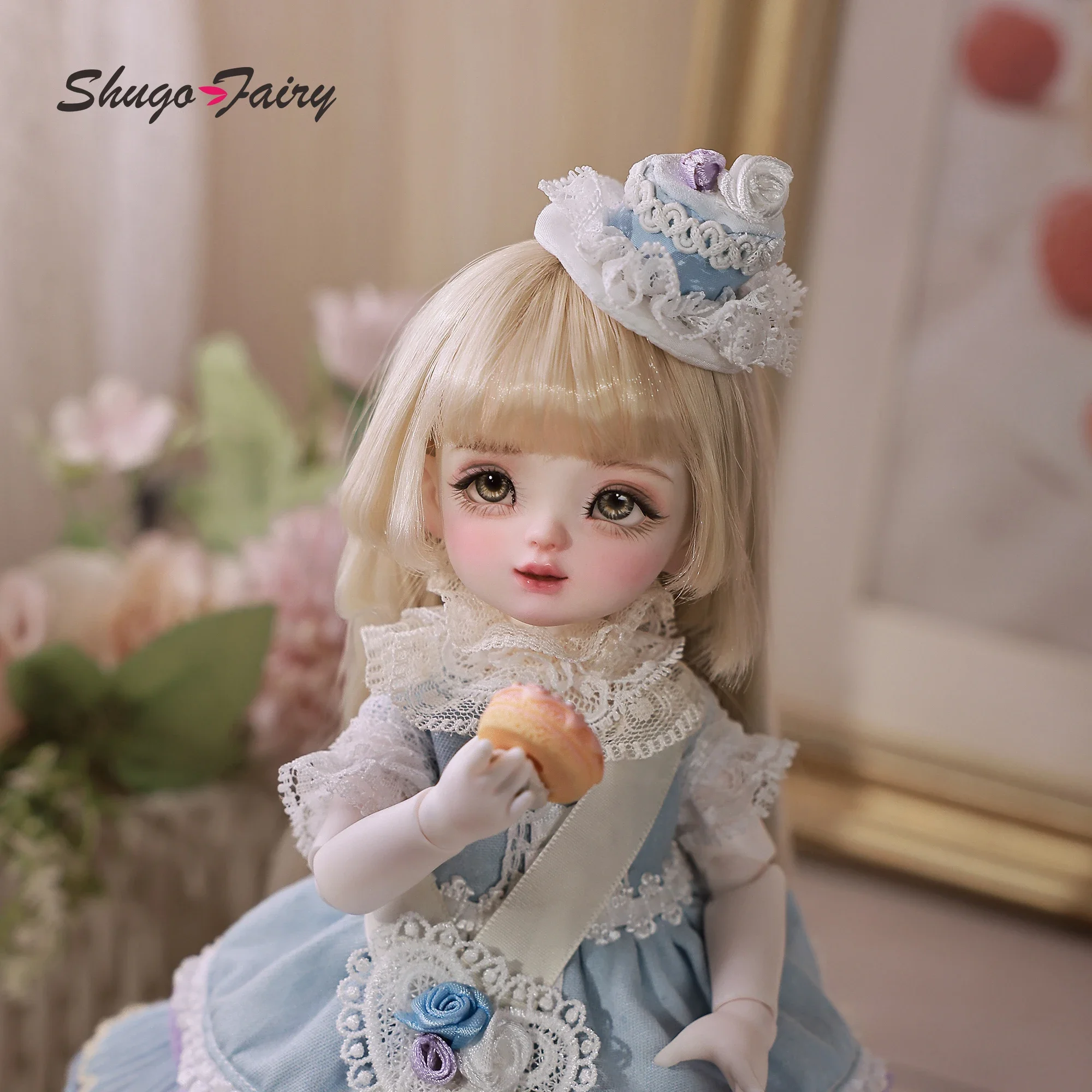 

ShugaFairy Yenny 1/6 Bjd Doll Blue White Dopamine Retro Sweet Cute Fullset Sphere Joint Bjd Clothes 30cm Bjd Fairy Anime Figures