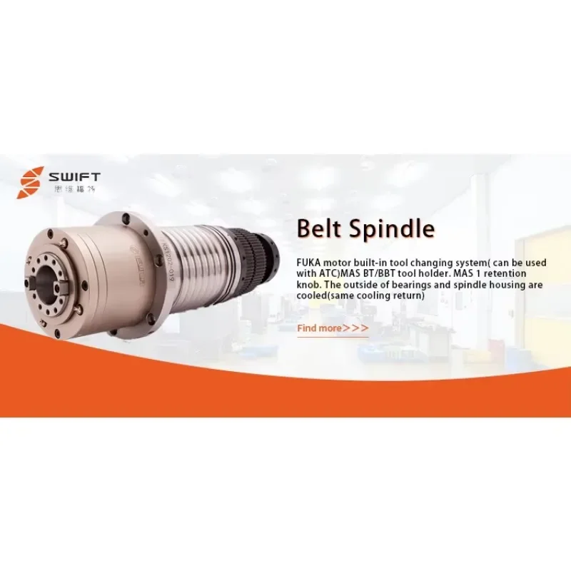 

Best Selling Horizontal Type Construction Lathe Spindle Waterproof BT30/BT40 Nose Joint for Belt Drive Bearing Core Components