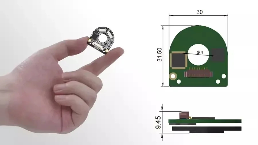 Magnetic Encoder ECoder11 Hollow Absolute Multiturn Encoder Zero Difference Cloud Control High Precision Encoder