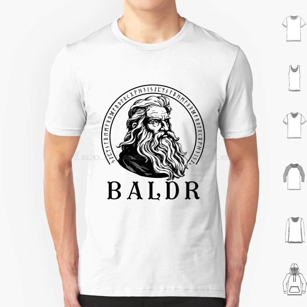 Baldr Viking God Of Light Norse Mythology And Runes T Shirt 6xl Cotton Cool Tee Vikings Scandinavian Norse God Baldr Norse God