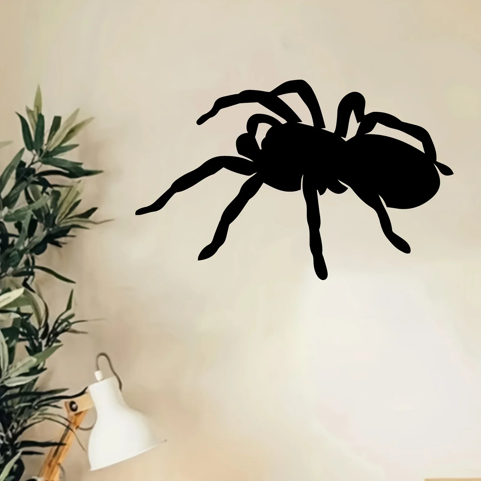 CIFBUY Pretty Halloween Spider Metal Wall Art, Spooky Iron Wall Hanging Ornament for Farmhouse Entryway Halloween Party Home