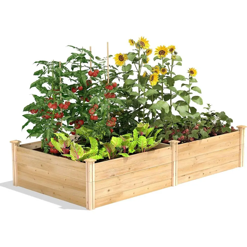 

Raised Garden Bed, 4' x 8' x 17.5, 3/4 Thick, Made in USA with North American Cedar