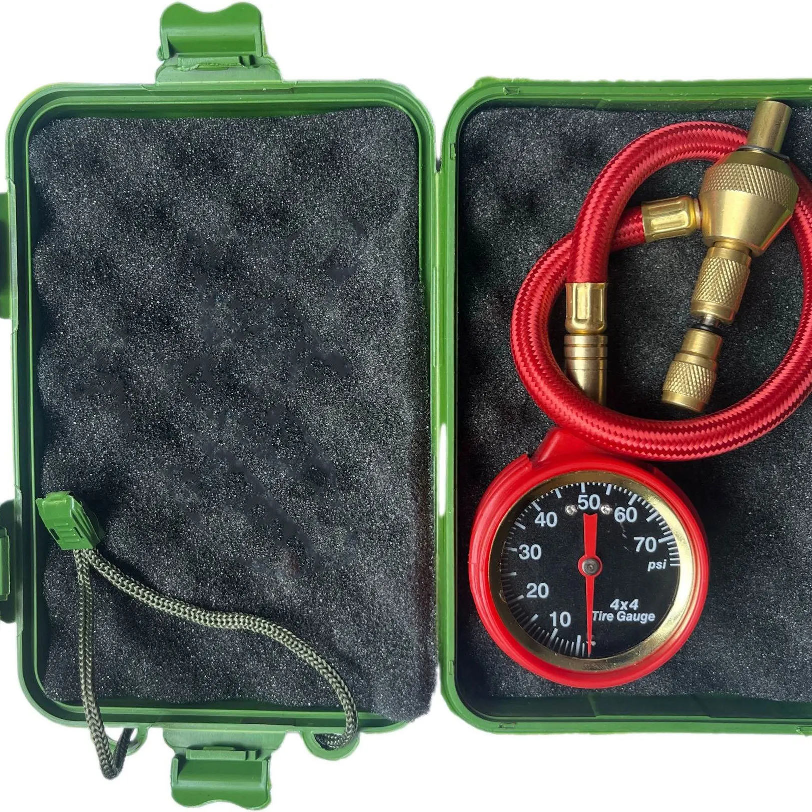 Tire Pressure Gauge Pointer Dial 70PSI with Storage Case For 4x4 Off-Road Car SUV ATV Automotive Tire Tools Accessories