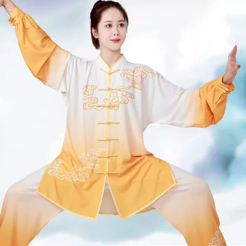 Wushu Kung Fu Clothing Adult Martial Arts Wing Chun Suit Long Sleeved Taichi Uniform Competition Performance Wear Exercise Suit