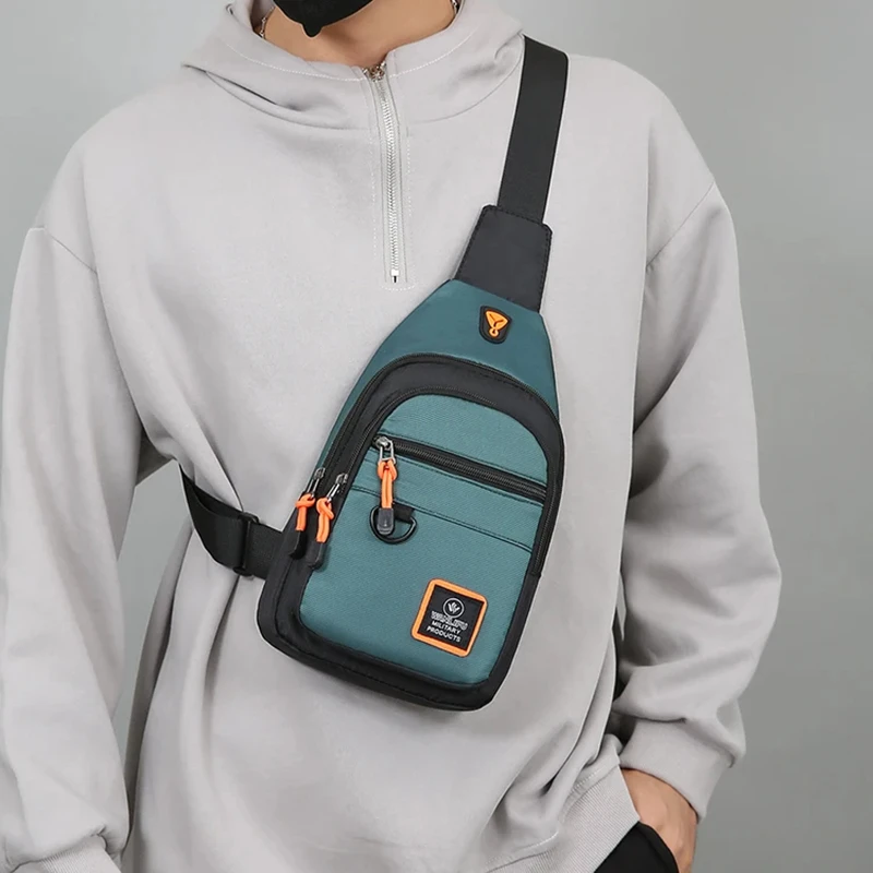 Wasserdichte Sport-Umhängetasche für Herren, Outdoor-Wander- und Fahrrad-Schulter-Brusttasche, lässiger Reise-Sling-Rucksack. – Detail 11