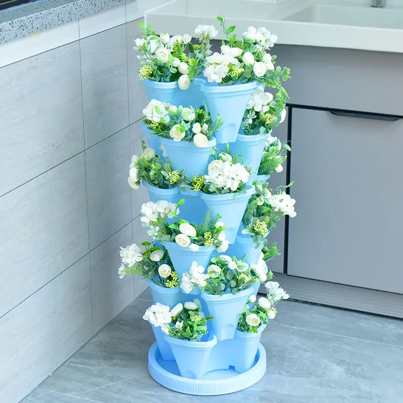 Balcony Vegetable Planting Pot Vegetable Planting Three-dimensional Plastic Flower Pot